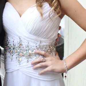 Tony Bowls white formal gown